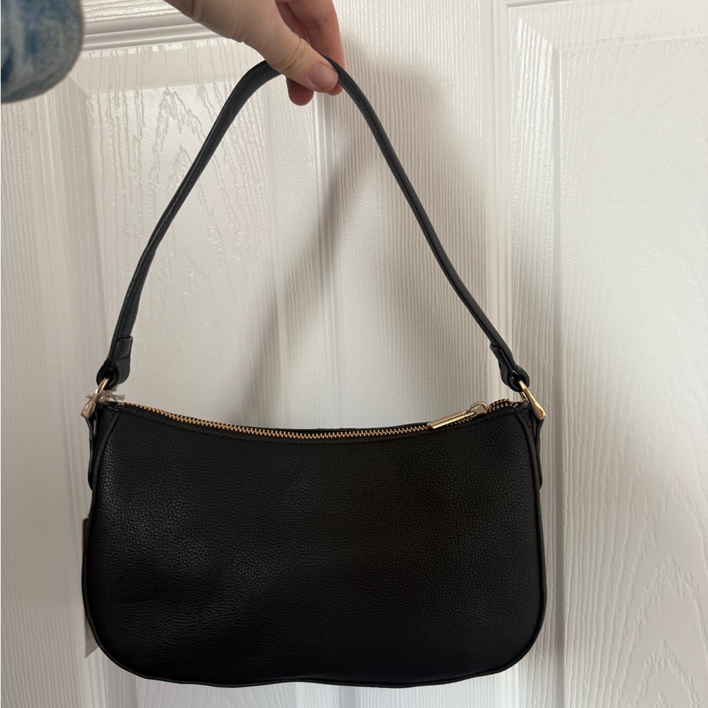 Plain Black Shoulder Bag